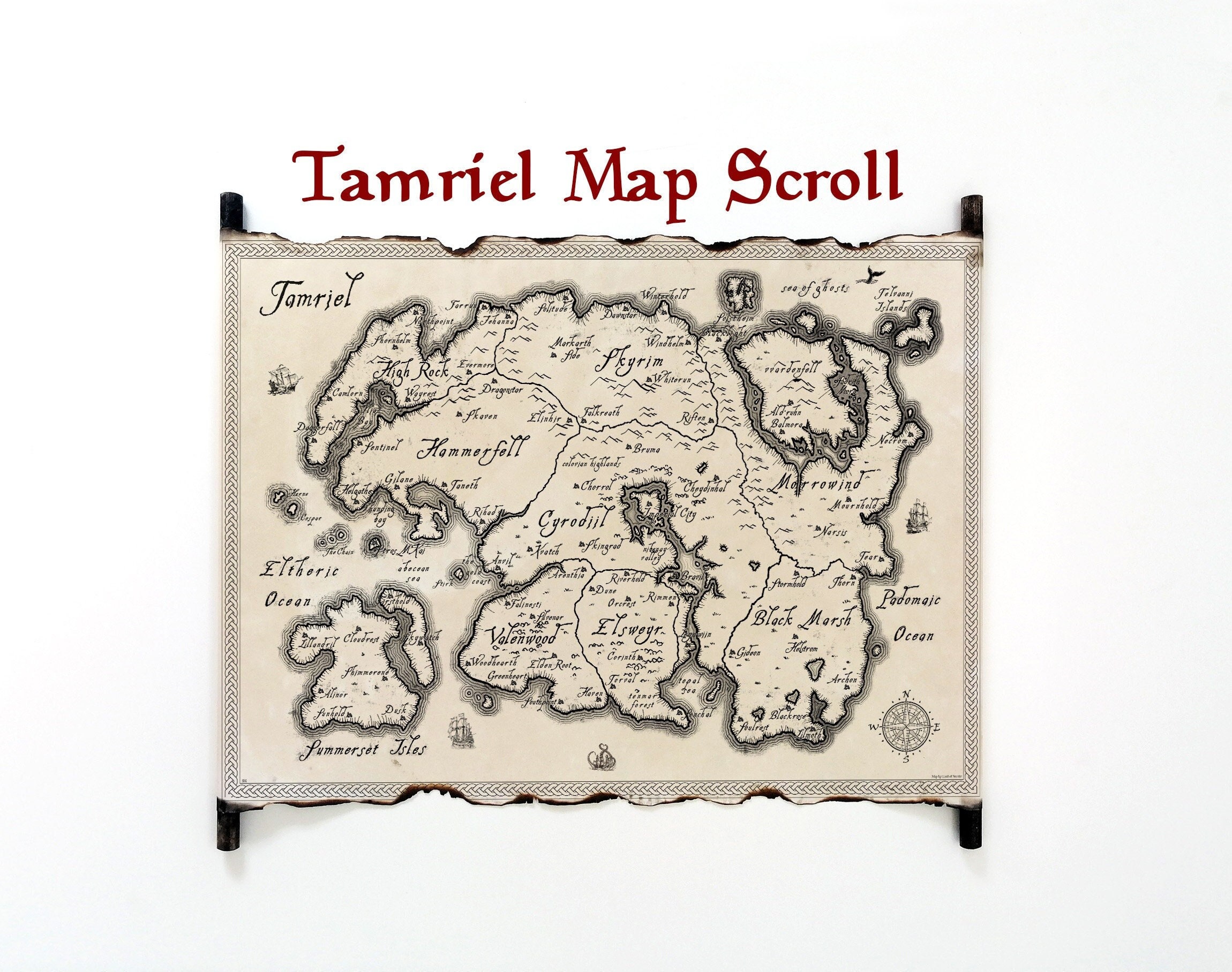 Map of Camp Half-blood on Handmade Scroll Percy Jackson and 