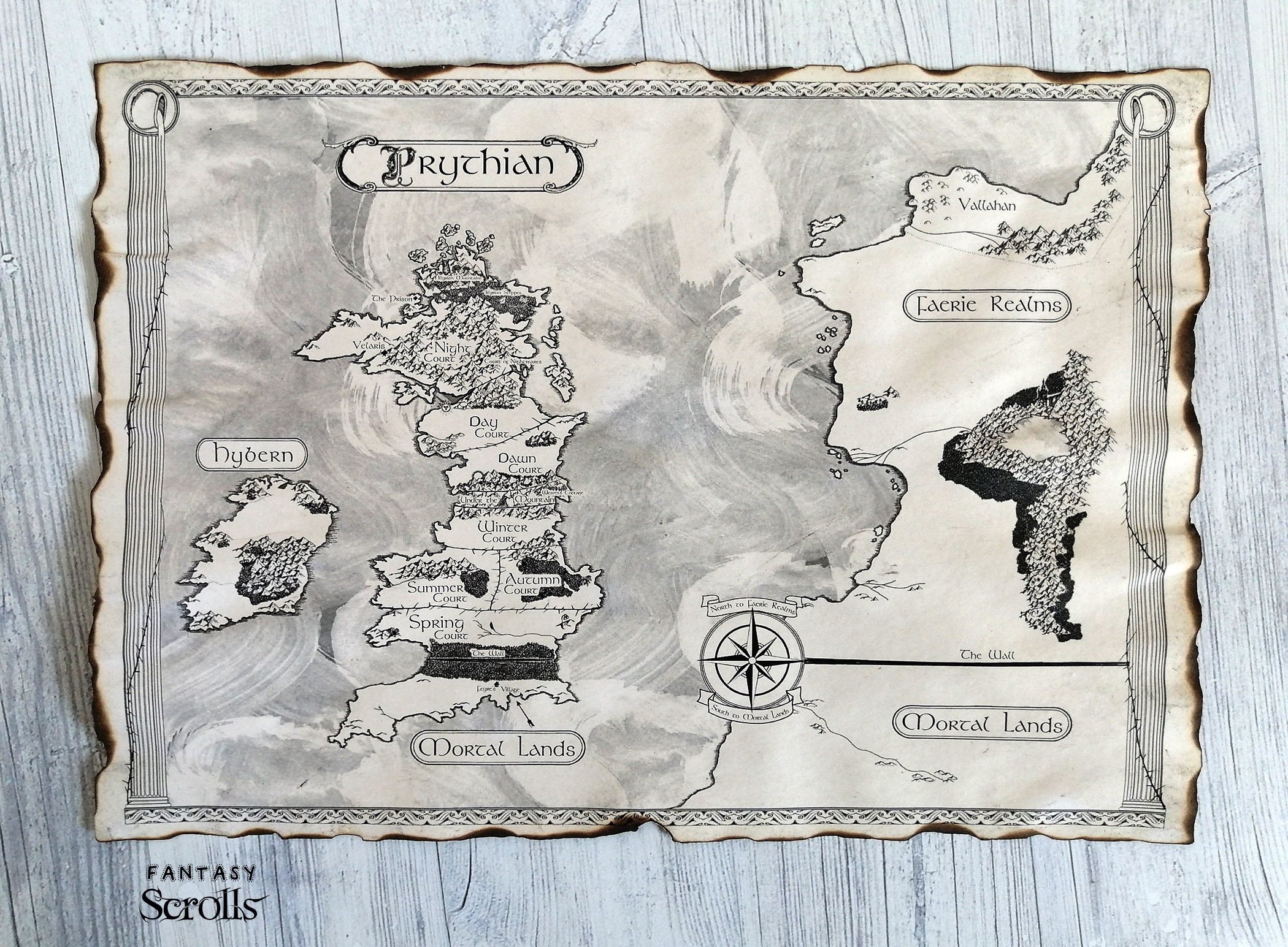 Map of Prythian, ACOTAR Map, Realm of Faeries Map, A Court of Thorns and  Roses Map, A Court of Mist and Fury Map, Map of Acotar World -  UK