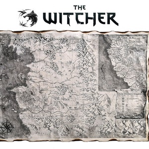 Mapa del Imperio de Nilfgard, Mapa de los Reinos del Norte, Mapa de los Reinos del Norte, Mapa de Geralt de Rivia, Mapa de los Cuatro Reinos, Fantasía