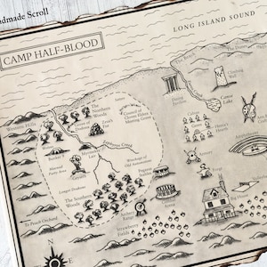 Map of Camp Half-blood on Handmade Scroll, Percy Jackson and the ...