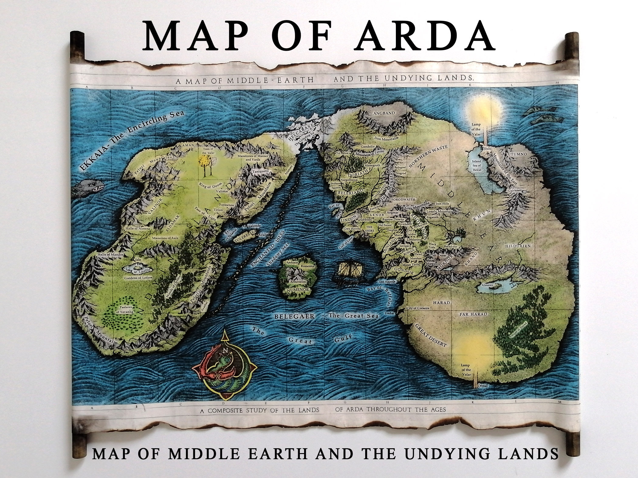 Official Map Of Middle Earth