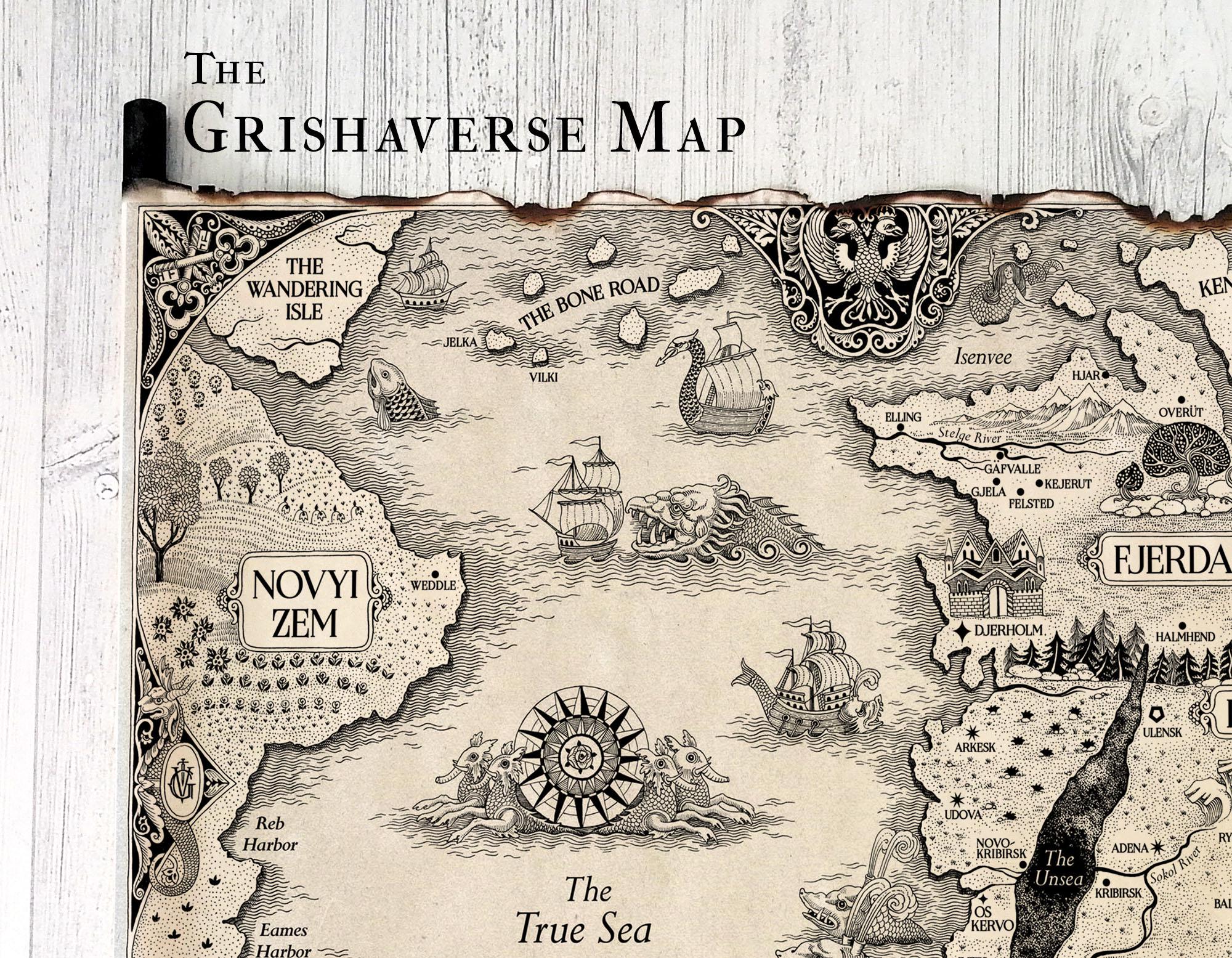 Shadow and Bone Map Print, Grishaverse Art, Ravka Fantasy Map - Etsy