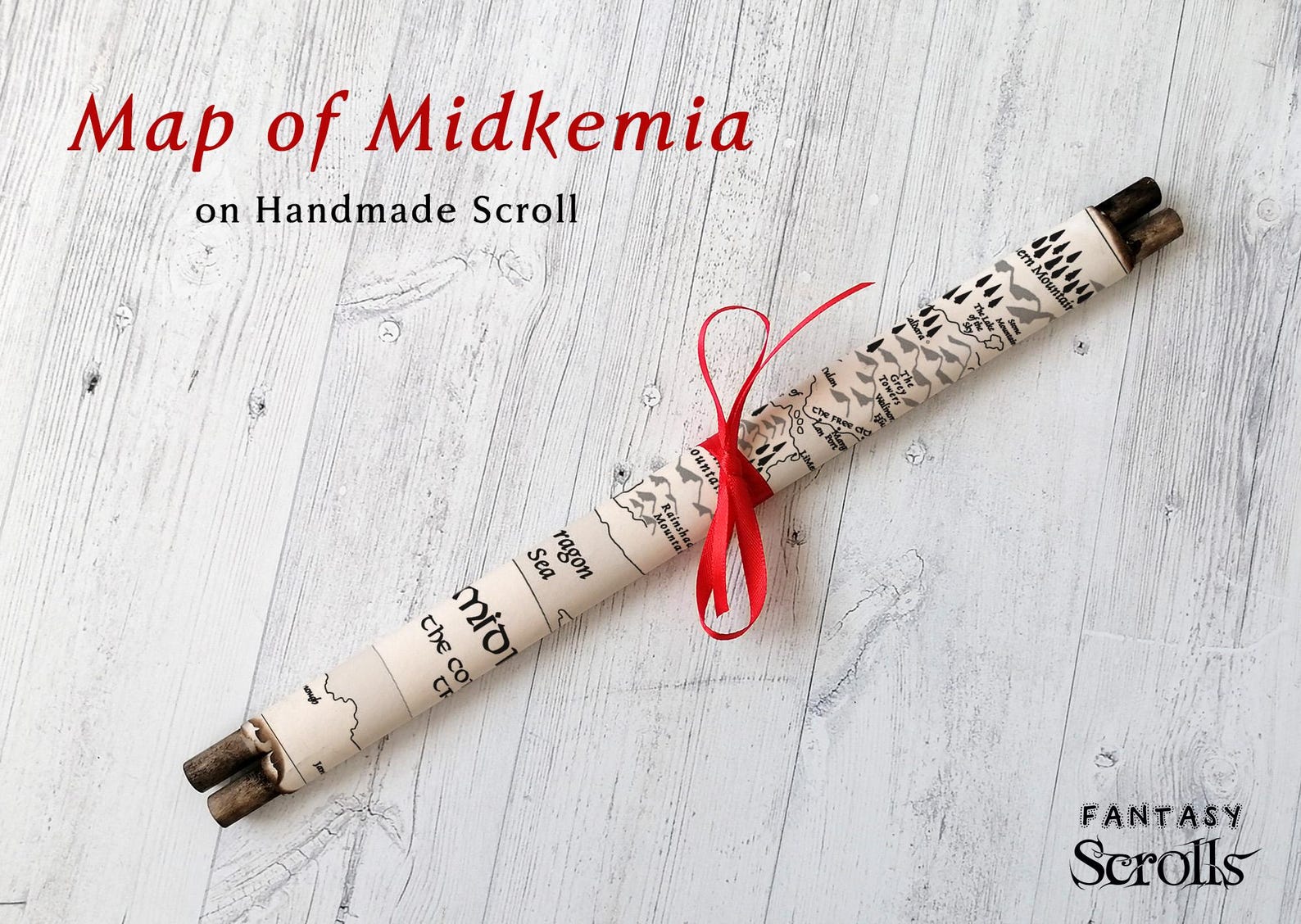 Midkemia Map on Handmade Scroll, the Riftwar Cycle World, the Continent ...