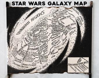 スターウォーズ銀河地図、手作りの巻物、ファンタジーアート - Etsy 日本