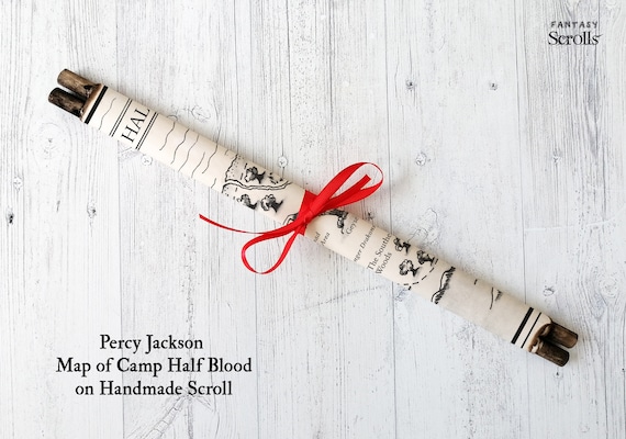 Map of Camp Half-blood on Handmade Scroll Percy Jackson and 