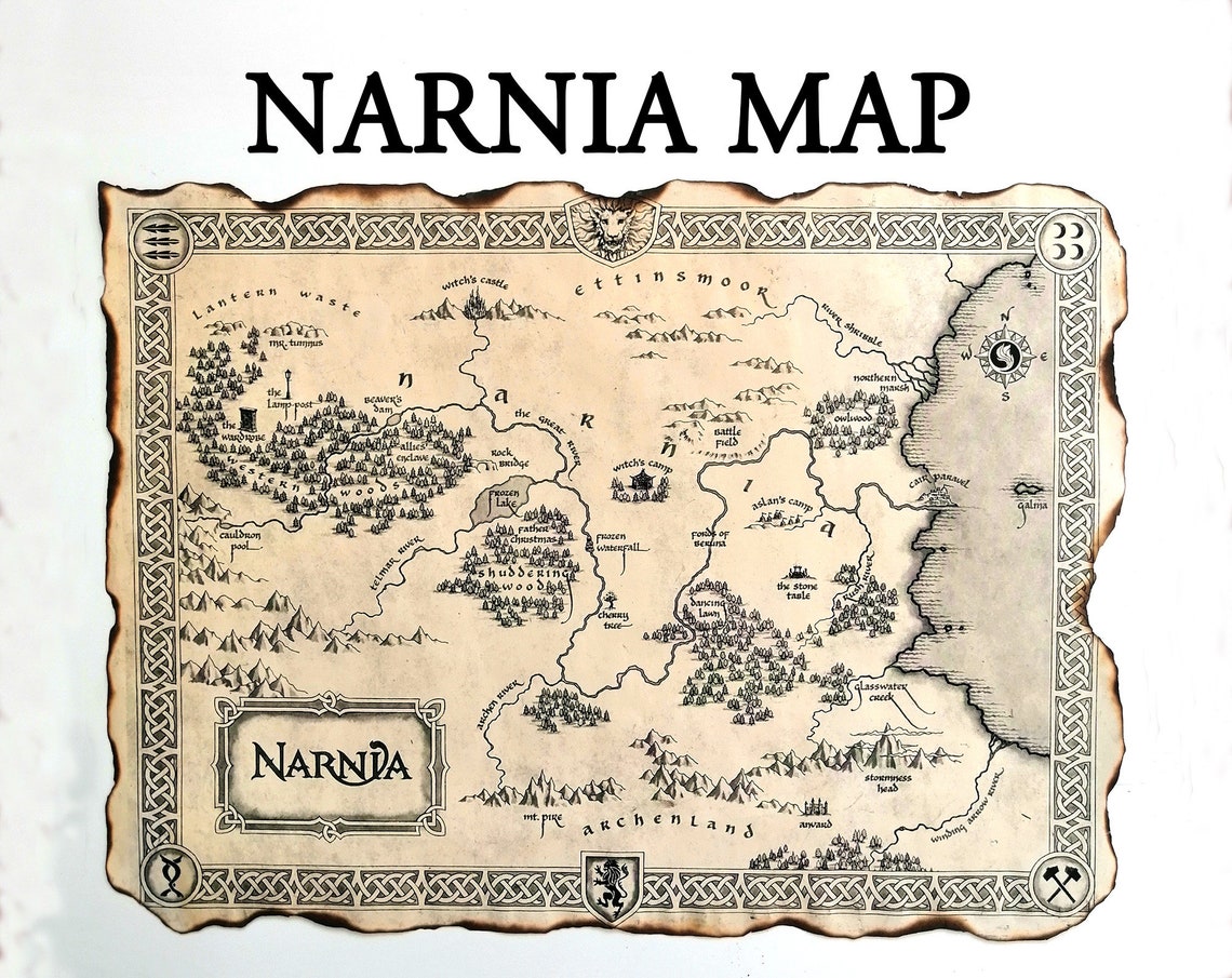 Las Crónicas del Mapa de Narnia El Mapa del Mundo de Narnia - Etsy México