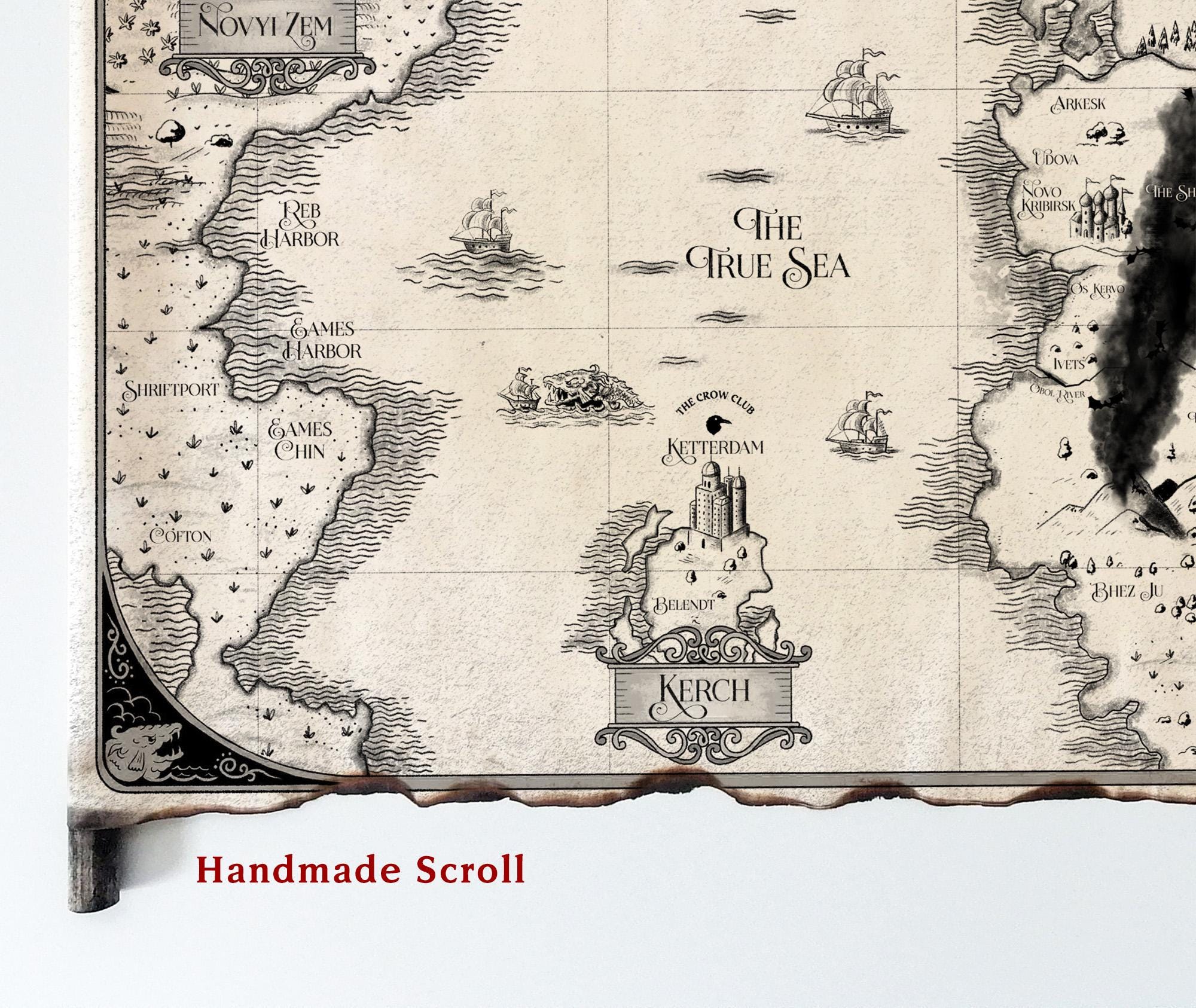 Shadow Bone Map Grishaverse Map Scroll, Shadow and Bone Artwork, Fantasy Art Print - Etsy