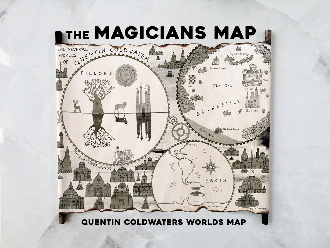 The Magicians Map, Quentin Coldwaters Worlds Map on Handmade - Main Image