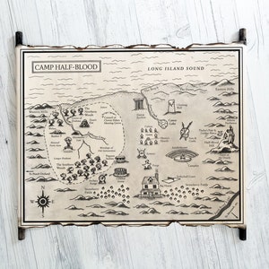 Map of Camp Half-blood on Handmade Scroll, Percy Jackson and the ...