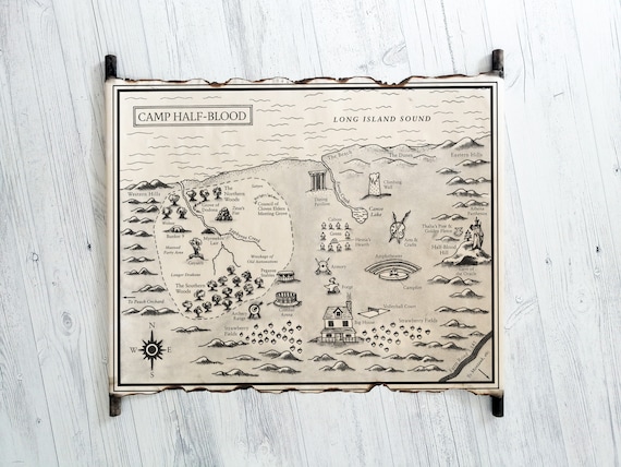 Map of Camp Halfblood DIGITAL DOWNLOAD - Literary Art Print