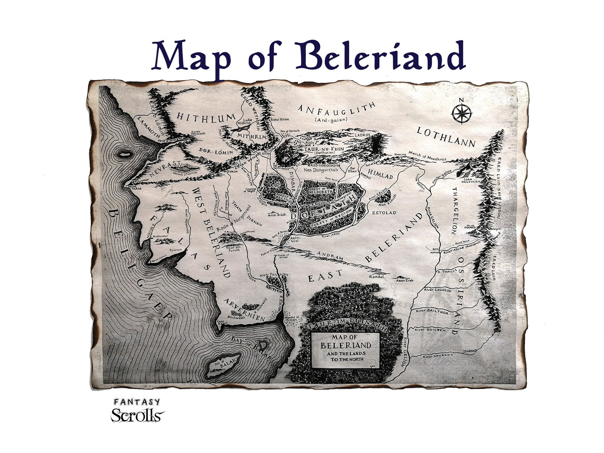 Beleriand  Middle earth, Silmarillion map, Tolkien