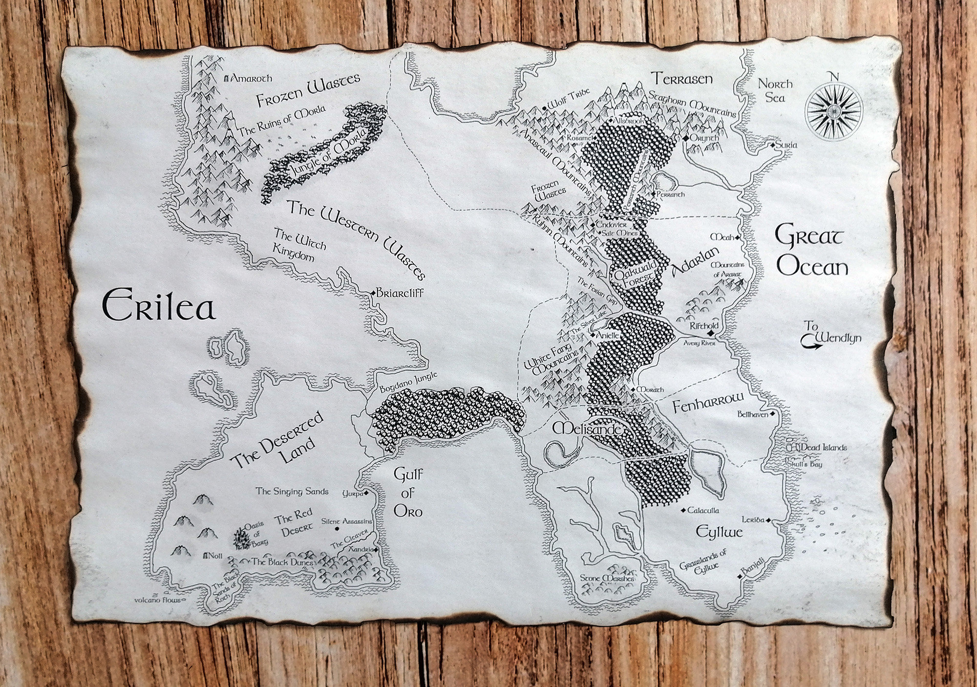 Throne of Glass Map Erilea Map Crown of Midnight Heir of - Etsy UK