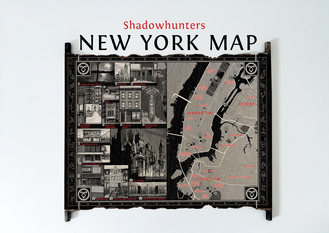 Shadowhunters City of Bones Map, Shadowhunters New York City Map on ...