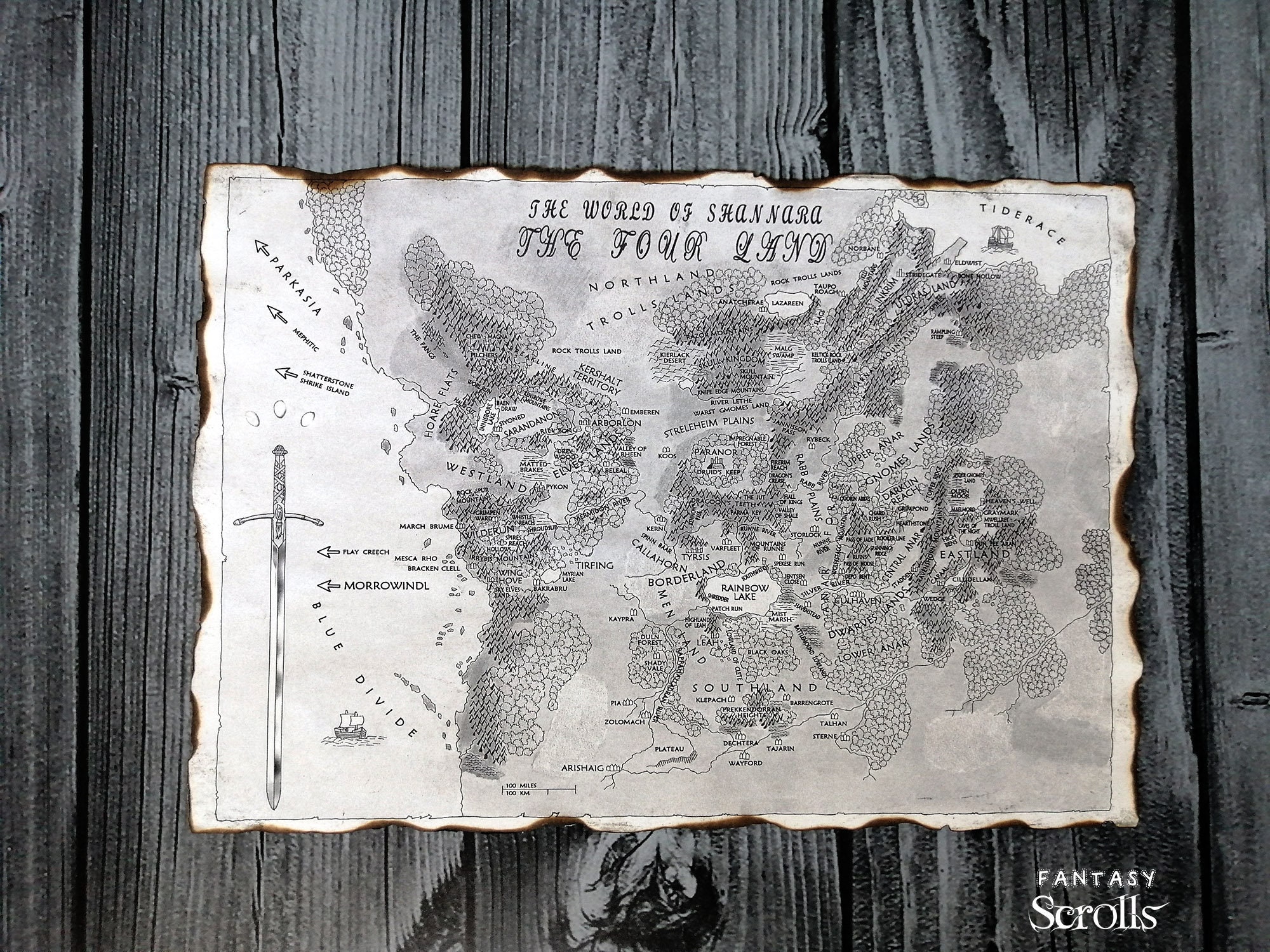 The Four Lands Shannara Map the Realm of Shannara Map the - Etsy Singapore
