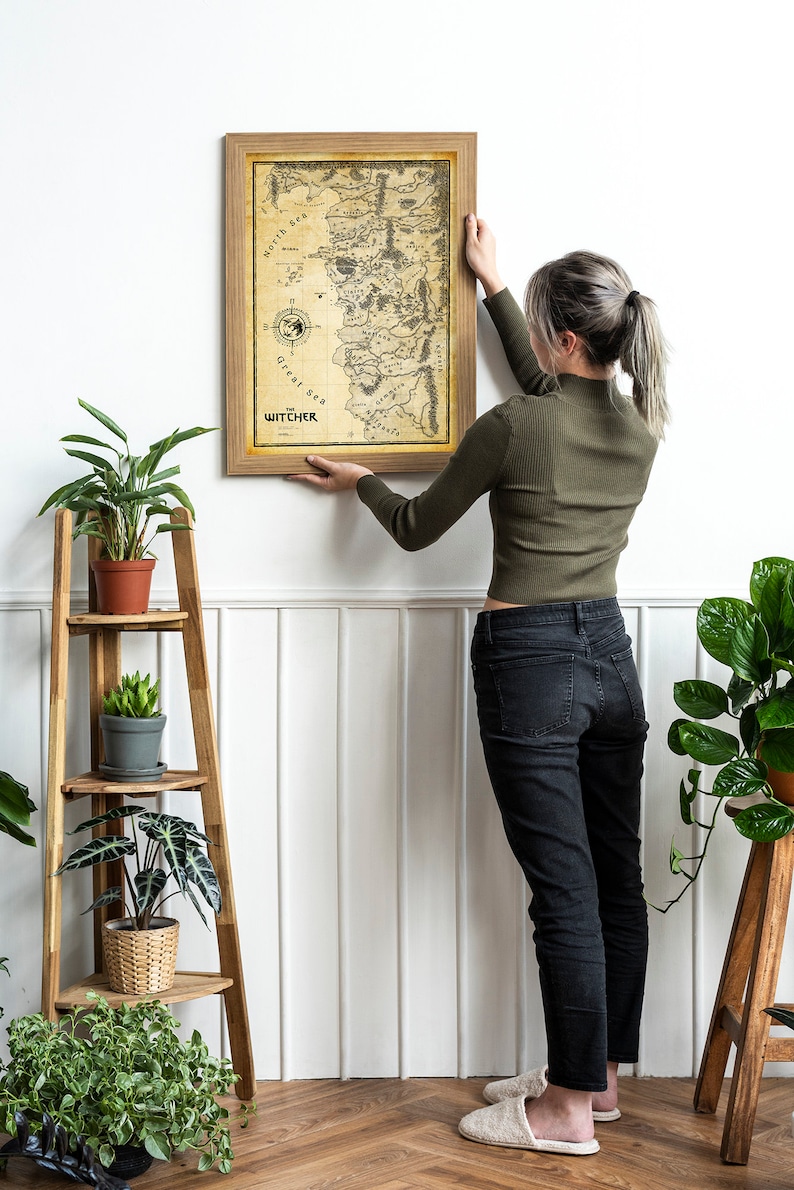 The Witcher World Map Poster – Northern Realms, Fantasy Art Print - Etsy