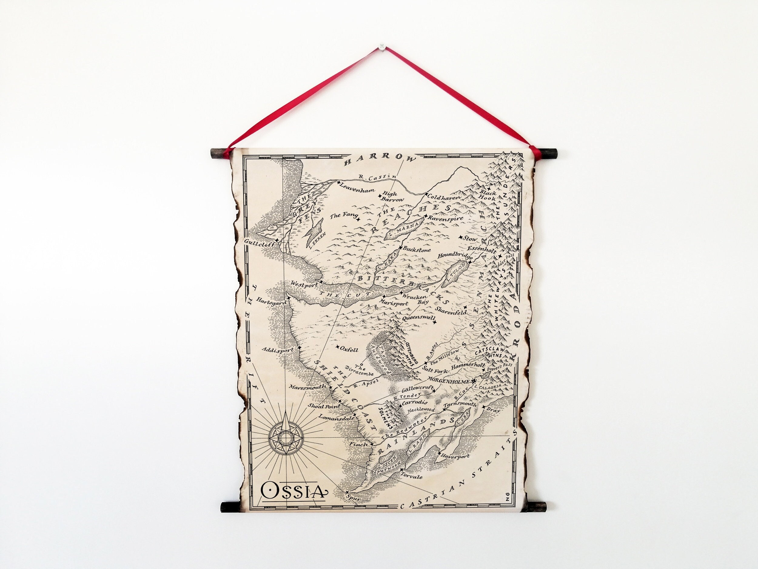 Map of Camp Half-blood on Handmade Scroll Percy Jackson and 