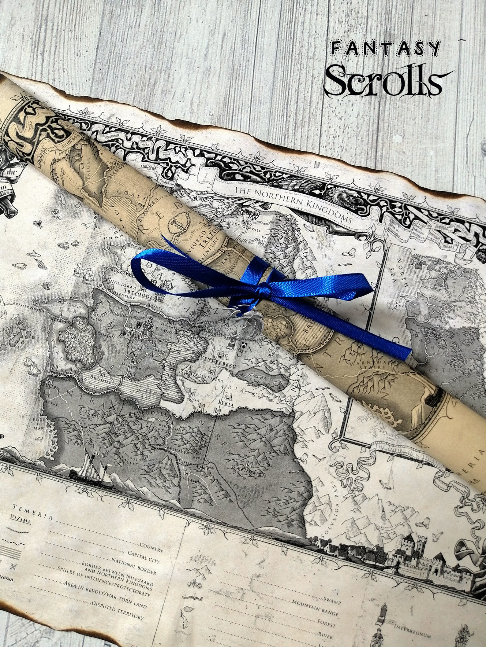 WITCHER the NORTHERN KINGDOMS Map the Northern Kingdoms - Etsy