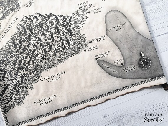 Map of Camp Half-blood on Handmade Scroll Percy Jackson and 