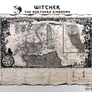 WITCHER - Mapa de los REINOS DEL NORTE, Mapa de los Reinos del Norte, Mapa de Assassins of Kings, Mapa de la Conjunción de las Esferas, saga the Witcher