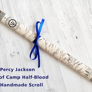 Camp Half-blood Map on Handmade Scroll, Percy Jackson Gift - Etsy