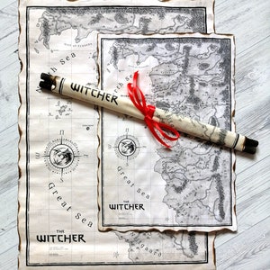 Mapa do mundo de The Witcher, mapa dos Reinos do Norte, mapa do continente, mapa da saga Witcher, mapa da Espada do Destino, mapa do Sangue dos Elfos, Geralt de Rivia