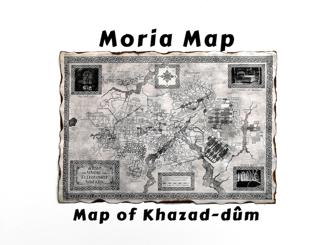 Mines of Moria Color Map Lord of the Rings Map of Moria 