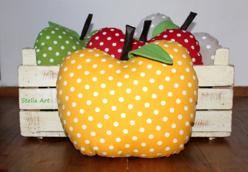 Pillow Apple, Soft Apple, Fabric Apple, Apple Home Decore Etsy