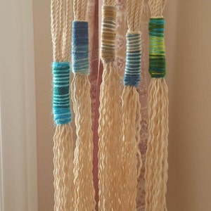 Natural Plant Hanger, Macrame vase holder, macrame decor, Colorful Finishings, Cotton Rope, Yarn, Brass Ring image 3