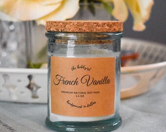 Vanilla Soy Candle, Handmade Soy Candle, Jar Candle, 100% Soy Wax, Housewarming Candle Gift, Farmhouse Decor