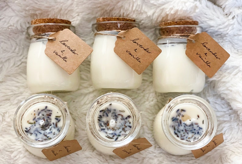 Rustic Candle Favors Soy Wax Candle Wedding Favors Small Wedding Gifts for Guests Cork Lid Candles Personalized Wedding Favor lavender