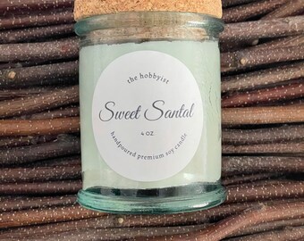 Santal Soy Candle, Candle Gift Box with Matches, Bridesmaid Gift Box, Candle and matches gift