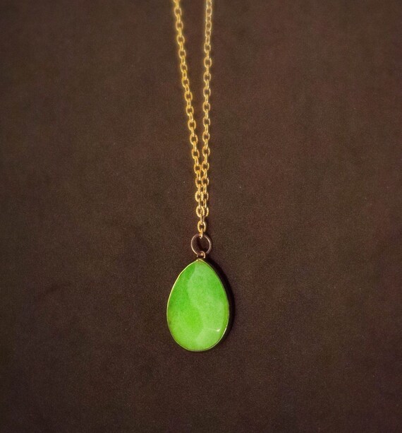 Green Gold Necklace Gemstone Jewelry Stone Image 0