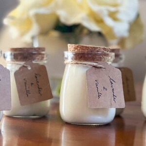 Rustic Candle Favors Soy Wax Candle Wedding Favors Small Wedding Gifts for Guests Cork Lid Candles Personalized Wedding Favor image 4