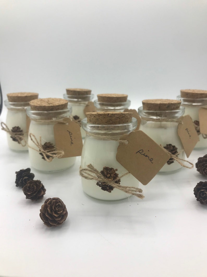 Winter wedding favors, Mini candles, Candle Favors Bulk, Winter Baby Shower Favors, Mountain Wedding Gifts for Guests image 3