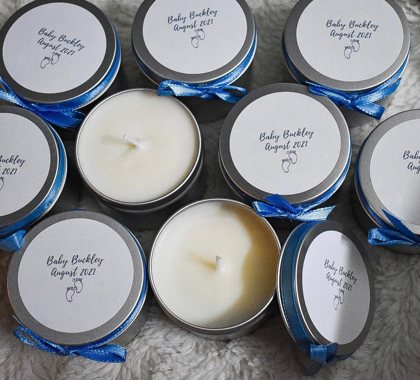 Baby Shower Favor Candles Personalized Candle Favors Custom Etsy