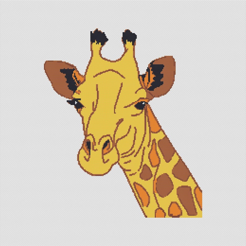 Giraffe cross stitch pattern PDF Etsy