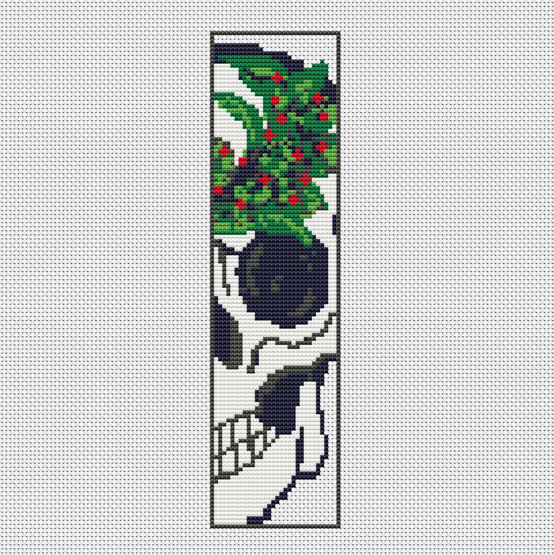Halloween DIY gift idea Skeleton cross stitch pattern PDF | Etsy