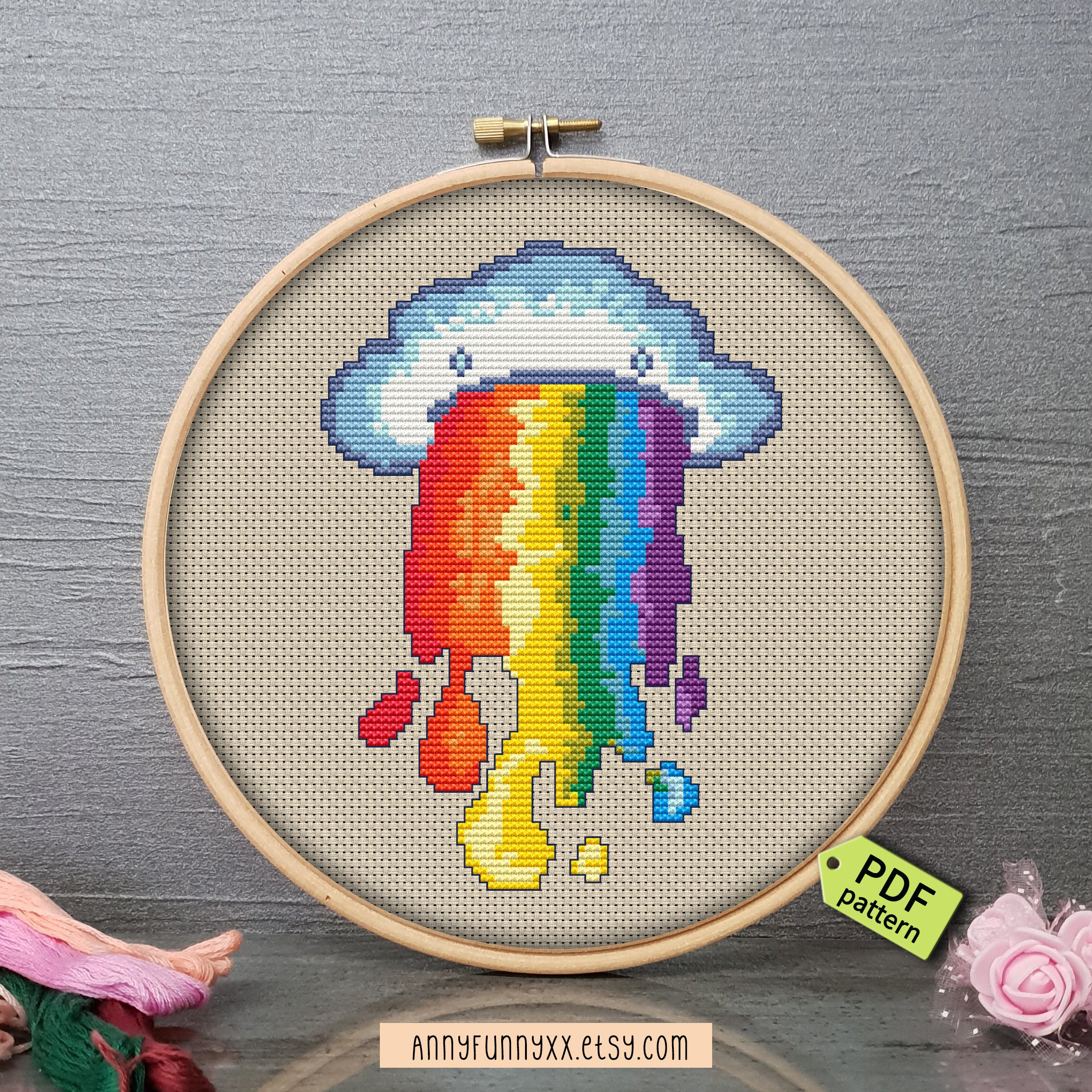 -- Statue Of Liberty Patriotic Gay Lesbian Trans Pride Rainbow American Cross Stitch Pattern Instant Download pdf USES 70 COLORS LGBTQ -