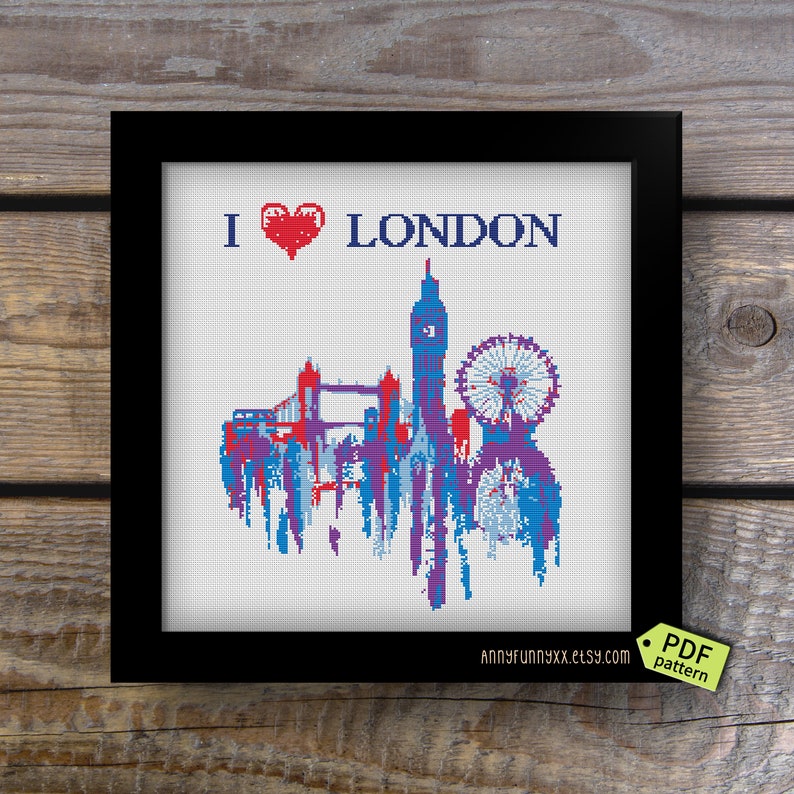 London cross stitch pattern PDF