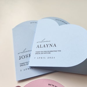 Printed Cloud Place Cards, Baptism Place Cards | Christening Place Cards | Blue Pink Cloud Shaped Place Cards, Christening, Baptism
