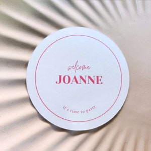 Printed Place Cards, Name Cards Wedding | Place Cards, Round Shaped Place Cards | Bridal Shower Place Cards, Christening, Baptism