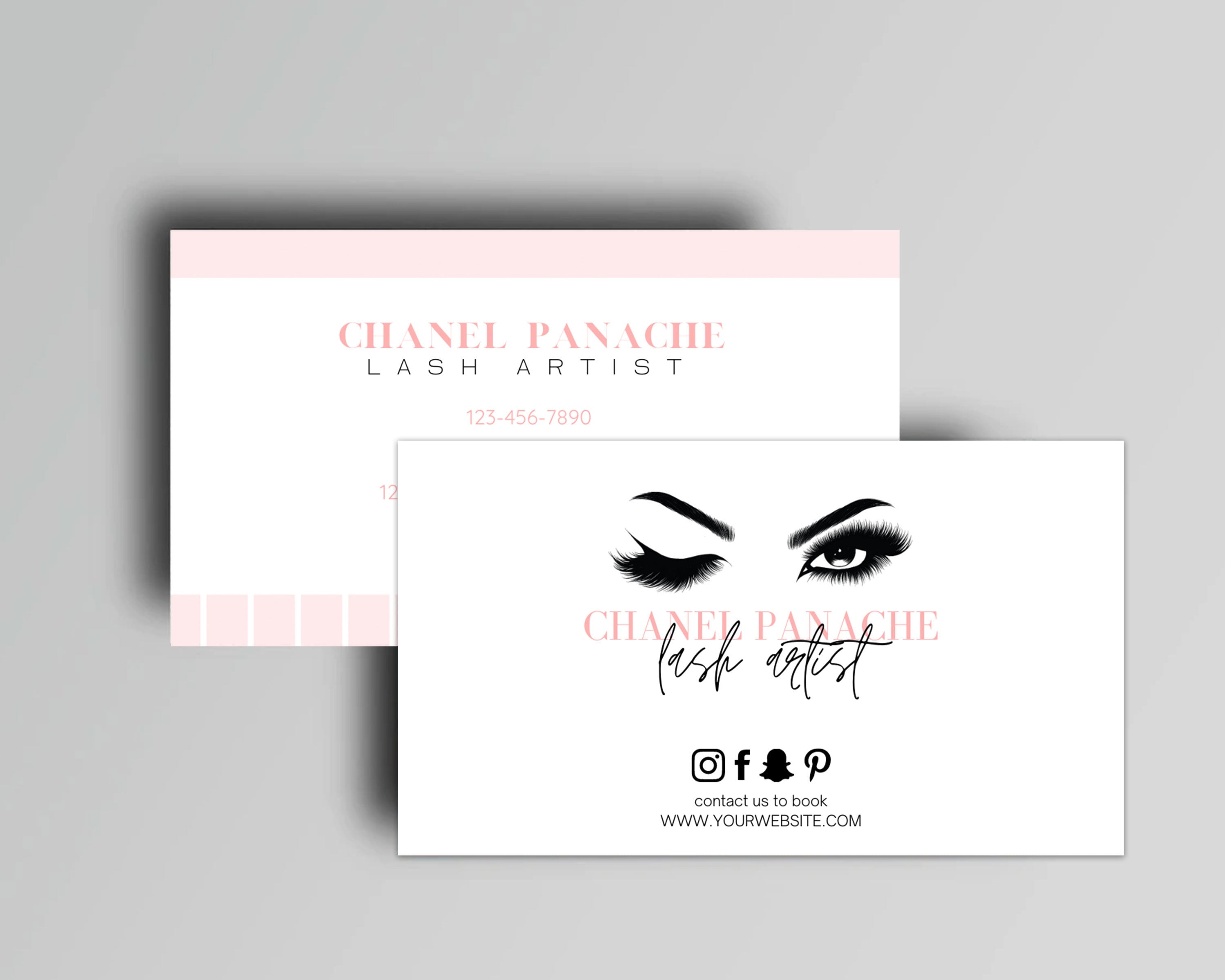 LASH ARTIST Business Card Template Lash Salon Beauty 