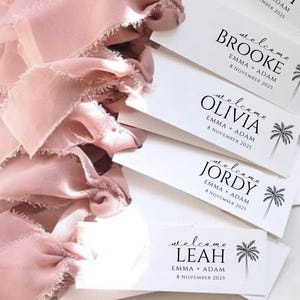 Gift Tags, Palm Tree Wedding Bonbonniere, Baptism Gift Tag, Printed and Personalised, Christening Bag Tags, Wedding Gift Tags,