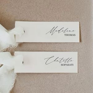 Gift Tags, Bonbonniere, Baptism Gift Tag, Printed and Personalised, Christening Bag Tags, Wedding Gift Tags, Slimline Place Cards for Menus