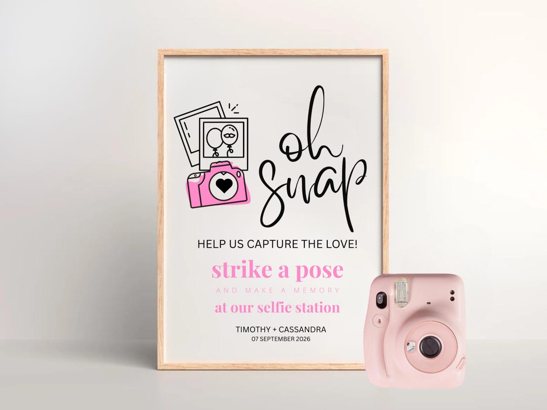 Photo Set Up Sign Photo Booth Sign , Photo Party Sign - Guest Book Graduation Picture ...