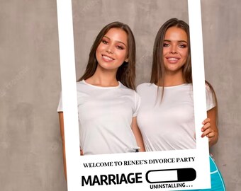 DIVORCE PARTY SELFIE Frame, Social Media Frame, Photobooth Prop-60x90cm Insta Inspired, Printed + Delivered to your doorstep!