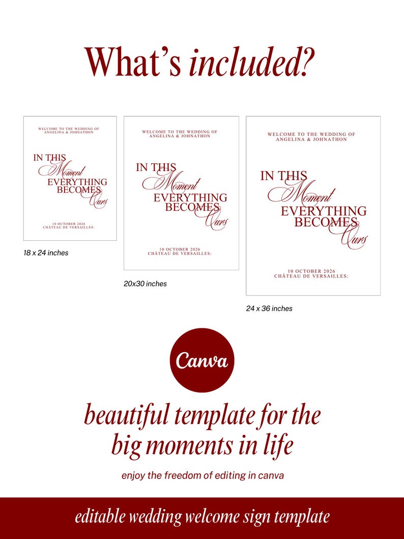 Luxury Old Money Welcome Board Canva Template - Etsy