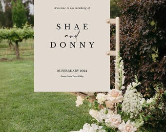 PRINTED Welcome Sign, Wedding Welcome Sign, Event Signage, Entrance Sign, Engagement Printed Sign