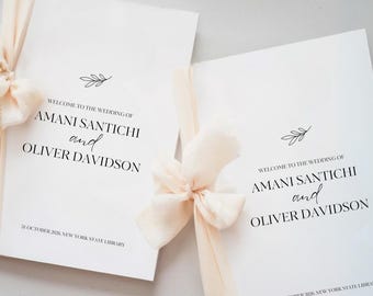 Programmasjabloon huwelijksceremonie, moderne orde van dienst, katholieke ceremonie, INSTANT DOWNLOAD, 100% bewerkbare canva-sjabloon