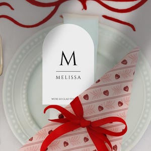 Printed Place Cards, Name Cards Wedding | Place Cards, Arch Shaped | Bridal Shower Place Cards, Christening, Baptism | Slim Place Cards